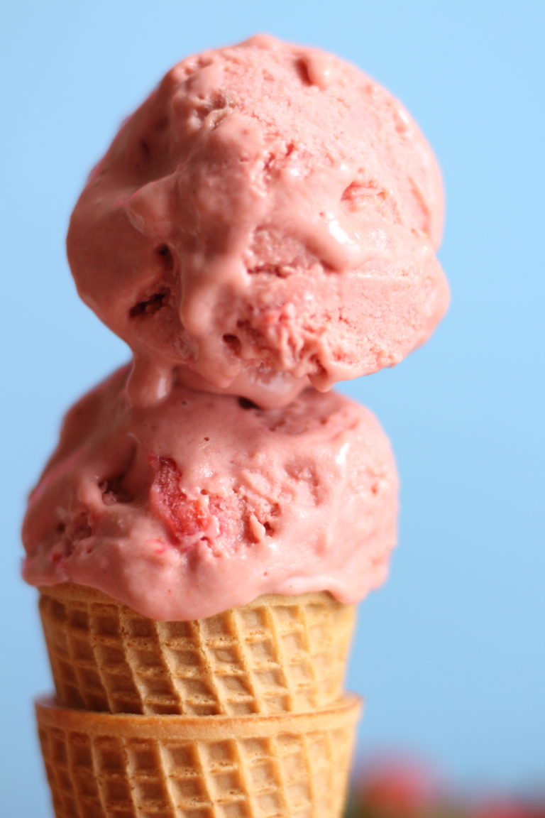 Strawberry Peanut Butter Ice Cream — Audra's Appetite