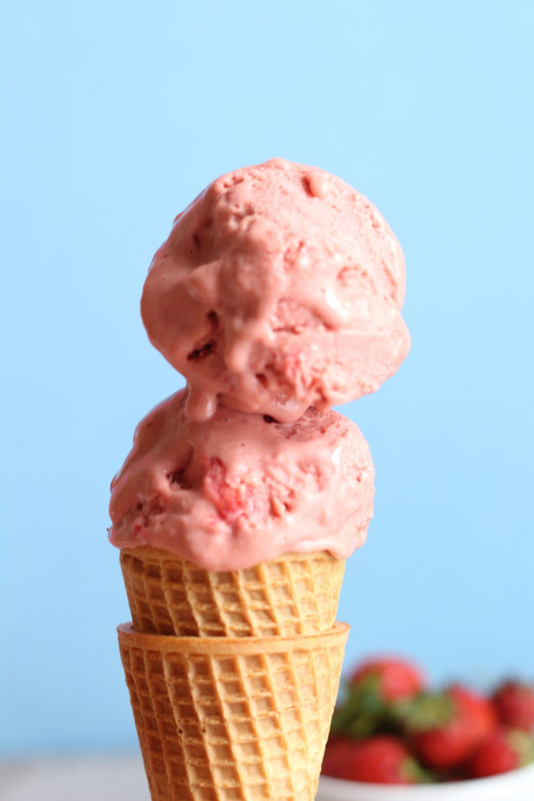 Strawberry Peanut Butter Ice Cream — Audra's Appetite