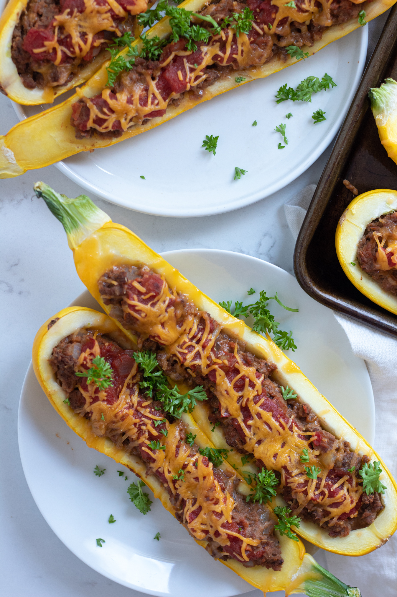 Taco Stuffed Summer Squash (or Zucchini!) — Audra's Appetite
