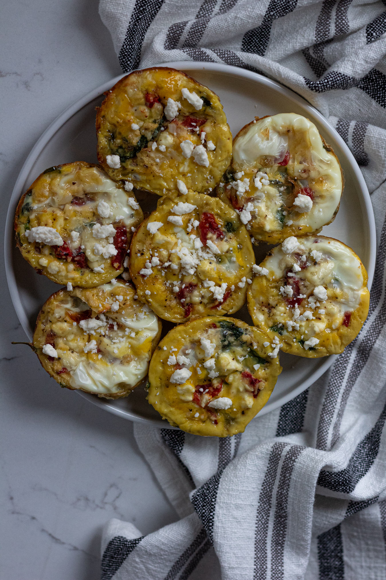 Quick Spinach and Red Pepper Egg Bites - Appetite For Energy