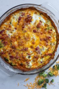 Broccoli Cheddar Ham Sweet Potato Crust Quiche — Audra's Appetite