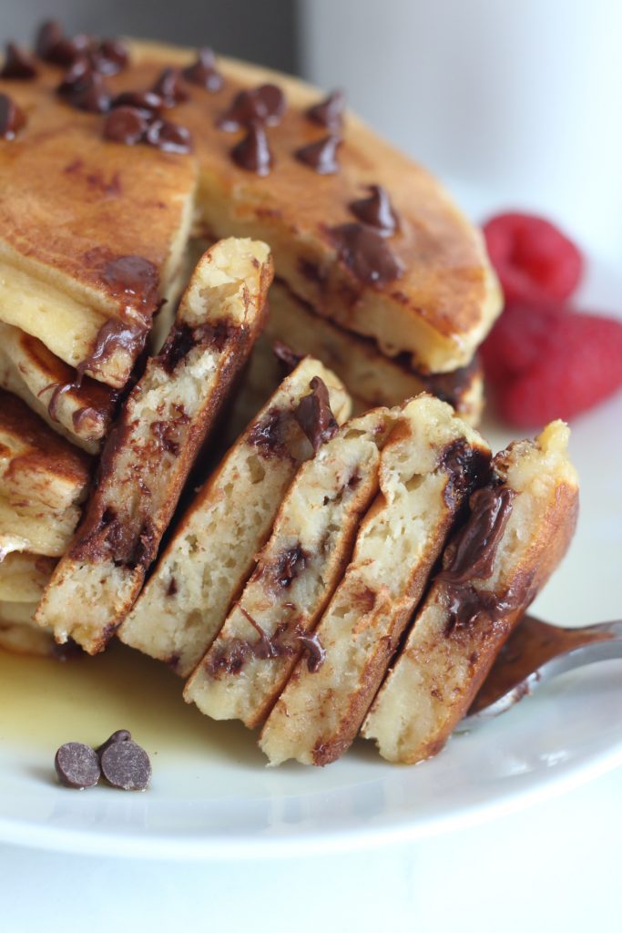 Chocolate Chip Pancakes (Whole-Grain, High Protein) — Audra's Appetite